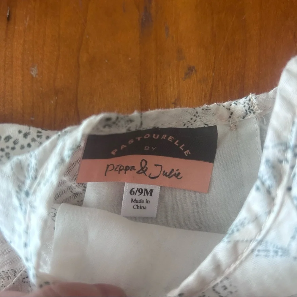 Pippa & Julie animal print owl deer 6-9 month dress